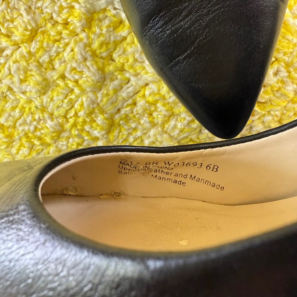 New money Cole Haan Black Leather Pointed Toe Stiletto Heels Women's Size‎ 6B - Picture 5 of 16
